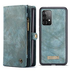 Funda de Cuero Cartera con Soporte Carcasa C03S para Samsung Galaxy A52s 5G Azul