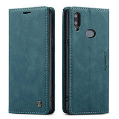 Funda de Cuero Cartera con Soporte Carcasa C03S para Samsung Galaxy M01s Azul