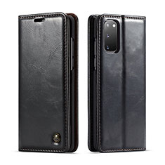 Funda de Cuero Cartera con Soporte Carcasa C03S para Samsung Galaxy S20 Negro