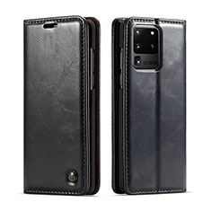 Funda de Cuero Cartera con Soporte Carcasa C03S para Samsung Galaxy S20 Ultra 5G Negro