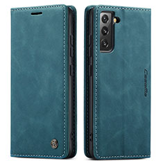 Funda de Cuero Cartera con Soporte Carcasa C03S para Samsung Galaxy S21 FE 5G Azul