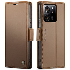 Funda de Cuero Cartera con Soporte Carcasa C03S para Xiaomi Mi 13T Pro 5G Marron