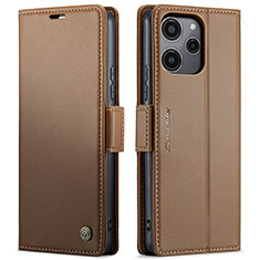 Funda de Cuero Cartera con Soporte Carcasa C03S para Xiaomi Redmi Note 12R 5G Marron