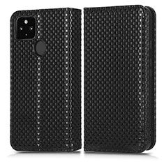 Funda de Cuero Cartera con Soporte Carcasa C03X para Google Pixel 4a 5G Negro