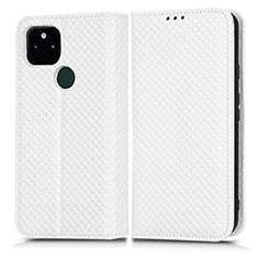 Funda de Cuero Cartera con Soporte Carcasa C03X para Google Pixel 5a 5G Blanco