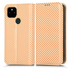 Funda de Cuero Cartera con Soporte Carcasa C03X para Google Pixel 5a 5G Oro