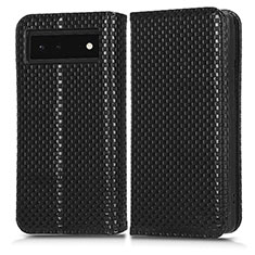 Funda de Cuero Cartera con Soporte Carcasa C03X para Google Pixel 6 5G Negro