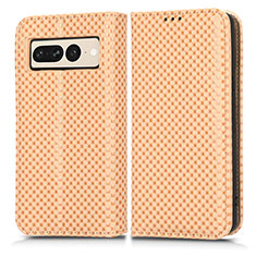 Funda de Cuero Cartera con Soporte Carcasa C03X para Google Pixel 7 Pro 5G Oro