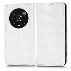 Funda de Cuero Cartera con Soporte Carcasa C03X para Huawei Honor Magic4 Pro 5G Blanco