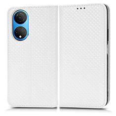 Funda de Cuero Cartera con Soporte Carcasa C03X para Huawei Honor X7 Blanco