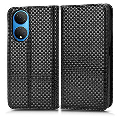 Funda de Cuero Cartera con Soporte Carcasa C03X para Huawei Honor X7 Negro