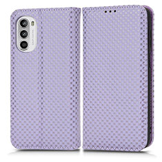 Funda de Cuero Cartera con Soporte Carcasa C03X para Motorola Moto Edge (2022) 5G Morado