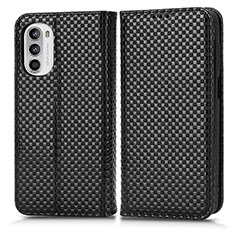 Funda de Cuero Cartera con Soporte Carcasa C03X para Motorola Moto Edge (2022) 5G Negro