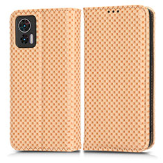 Funda de Cuero Cartera con Soporte Carcasa C03X para Motorola Moto Edge 30 Lite 5G Oro