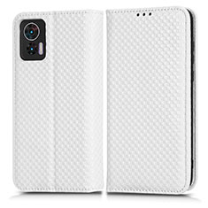 Funda de Cuero Cartera con Soporte Carcasa C03X para Motorola Moto Edge 30 Neo 5G Blanco