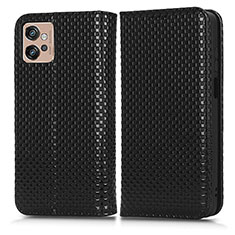 Funda de Cuero Cartera con Soporte Carcasa C03X para Motorola Moto G32 Negro