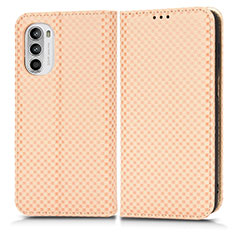 Funda de Cuero Cartera con Soporte Carcasa C03X para Motorola MOTO G52 Oro