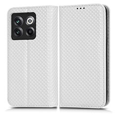 Funda de Cuero Cartera con Soporte Carcasa C03X para OnePlus Ace Pro 5G Blanco