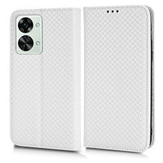 Funda de Cuero Cartera con Soporte Carcasa C03X para OnePlus Nord 2T 5G Blanco