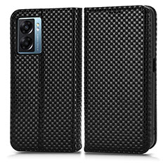 Funda de Cuero Cartera con Soporte Carcasa C03X para Oppo A57 5G Negro