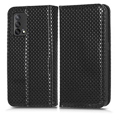 Funda de Cuero Cartera con Soporte Carcasa C03X para Oppo A95 4G Negro