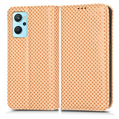 Funda de Cuero Cartera con Soporte Carcasa C03X para Oppo A96 4G Oro