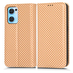 Funda de Cuero Cartera con Soporte Carcasa C03X para Oppo Find X5 Lite 5G Oro