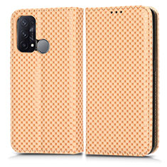 Funda de Cuero Cartera con Soporte Carcasa C03X para Oppo Reno5 A Oro