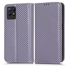 Funda de Cuero Cartera con Soporte Carcasa C03X para Realme 8i Morado