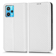 Funda de Cuero Cartera con Soporte Carcasa C03X para Realme 9 4G Blanco