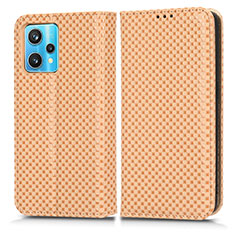 Funda de Cuero Cartera con Soporte Carcasa C03X para Realme 9 4G Oro