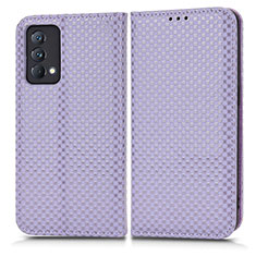 Funda de Cuero Cartera con Soporte Carcasa C03X para Realme GT Master 5G Morado