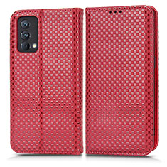 Funda de Cuero Cartera con Soporte Carcasa C03X para Realme GT Master 5G Rojo