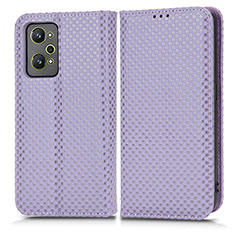 Funda de Cuero Cartera con Soporte Carcasa C03X para Realme GT Neo 3T 5G Morado