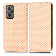 Funda de Cuero Cartera con Soporte Carcasa C03X para Realme GT Neo2 5G Oro