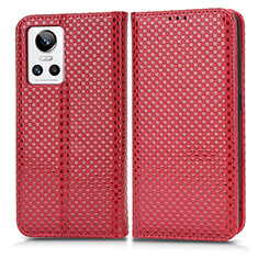 Funda de Cuero Cartera con Soporte Carcasa C03X para Realme GT Neo3 5G Rojo