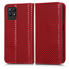 Funda de Cuero Cartera con Soporte Carcasa C03X para Realme Narzo 50 4G Rojo