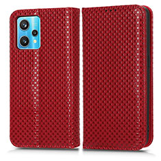 Funda de Cuero Cartera con Soporte Carcasa C03X para Realme Narzo 50 Pro 5G Rojo