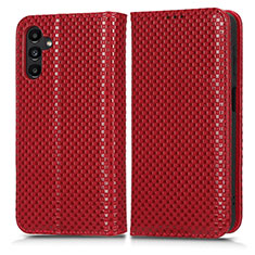 Funda de Cuero Cartera con Soporte Carcasa C03X para Samsung Galaxy A04s Rojo