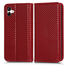 Funda de Cuero Cartera con Soporte Carcasa C03X para Samsung Galaxy A05 Rojo