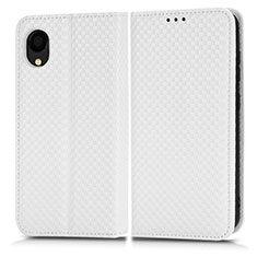 Funda de Cuero Cartera con Soporte Carcasa C03X para Samsung Galaxy A22 5G SC-56B Blanco