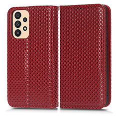 Funda de Cuero Cartera con Soporte Carcasa C03X para Samsung Galaxy A23 4G Rojo