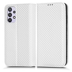 Funda de Cuero Cartera con Soporte Carcasa C03X para Samsung Galaxy A32 4G Blanco