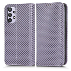 Funda de Cuero Cartera con Soporte Carcasa C03X para Samsung Galaxy A32 4G Morado