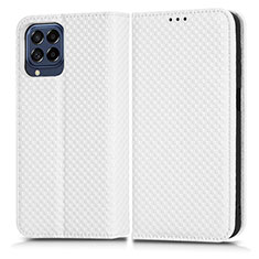 Funda de Cuero Cartera con Soporte Carcasa C03X para Samsung Galaxy M53 5G Blanco