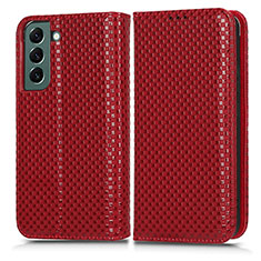 Funda de Cuero Cartera con Soporte Carcasa C03X para Samsung Galaxy S24 Plus 5G Rojo