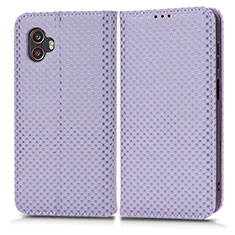 Funda de Cuero Cartera con Soporte Carcasa C03X para Samsung Galaxy XCover 6 Pro 5G Morado