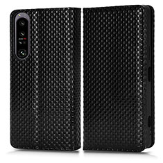 Funda de Cuero Cartera con Soporte Carcasa C03X para Sony Xperia 1 IV Negro