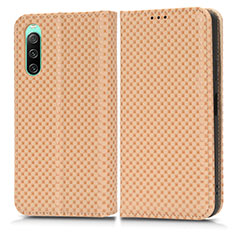 Funda de Cuero Cartera con Soporte Carcasa C03X para Sony Xperia 10 IV Oro