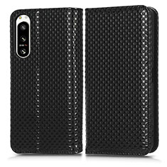 Funda de Cuero Cartera con Soporte Carcasa C03X para Sony Xperia 5 IV Negro